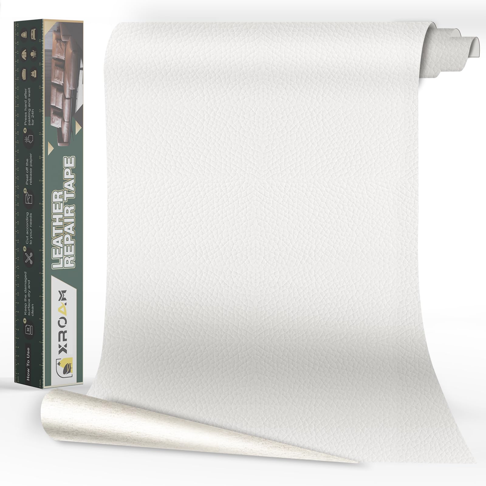 Leather Repair Tape, 23.6x79 inch Leather Patches for Furniture, Self Adhesive Leather Repair Patch for Sofas, Couches, Leather Covers, Seats, Chairs,