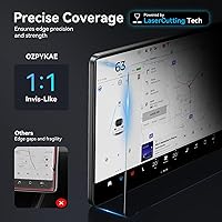Vista 4 de OZPYKAE Protector de pantalla Highland para Tesla New Model Y Juniper y Model 3 (2024-2026), protector de pantalla Highland, protector de vidrio