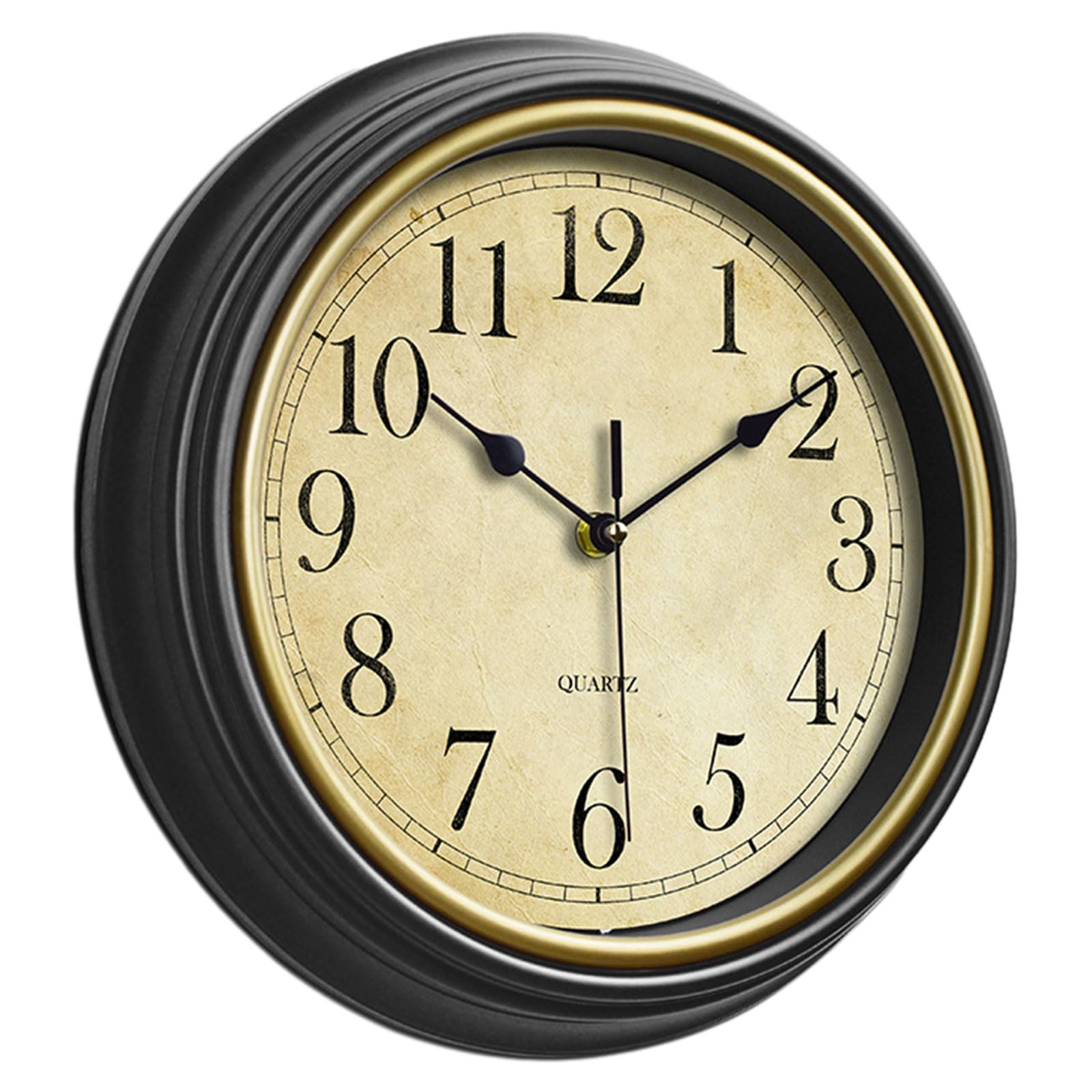 HZBB Wall Clock 12-inch Large Retro Wall Clocks Non Ticking Classical Quiet Clocks Living Room Kitchen Bedroom Decor Vintage Clock