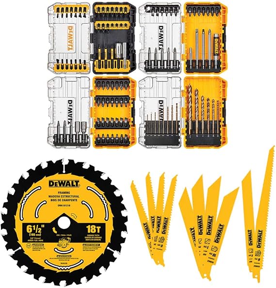 DEWALT 9-Tool 20V MAX Cordless Drill Combo Kit with 111PC MASTER SET (DCK940D2 & DWA123AMQ4)