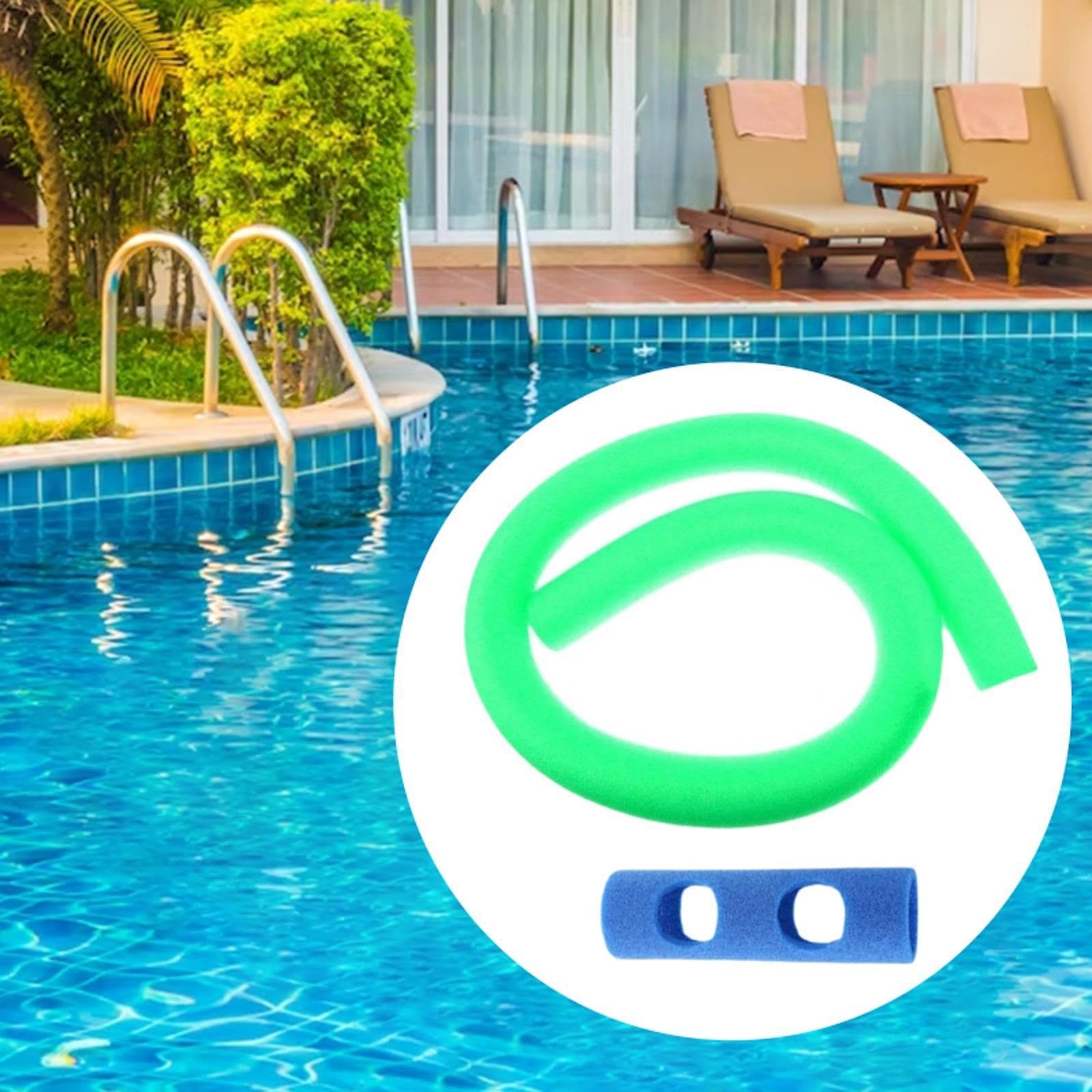 Bastoncini Galleggianti per Piscina, Giocattolo Acquatico Leggero E Flessibile, Riutilizzabile con Connettore per Bastoncini Galleggianti per Piscina, Verde Blu