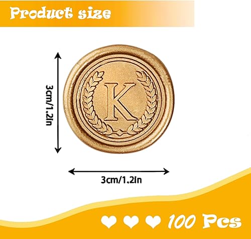 Miniatura 4 de 50 calcomanías de sello de cera con inicial, autoadhesivas, letra A del alfabeto para invitaciones de fiesta de boda, regalo personalizado hecho a