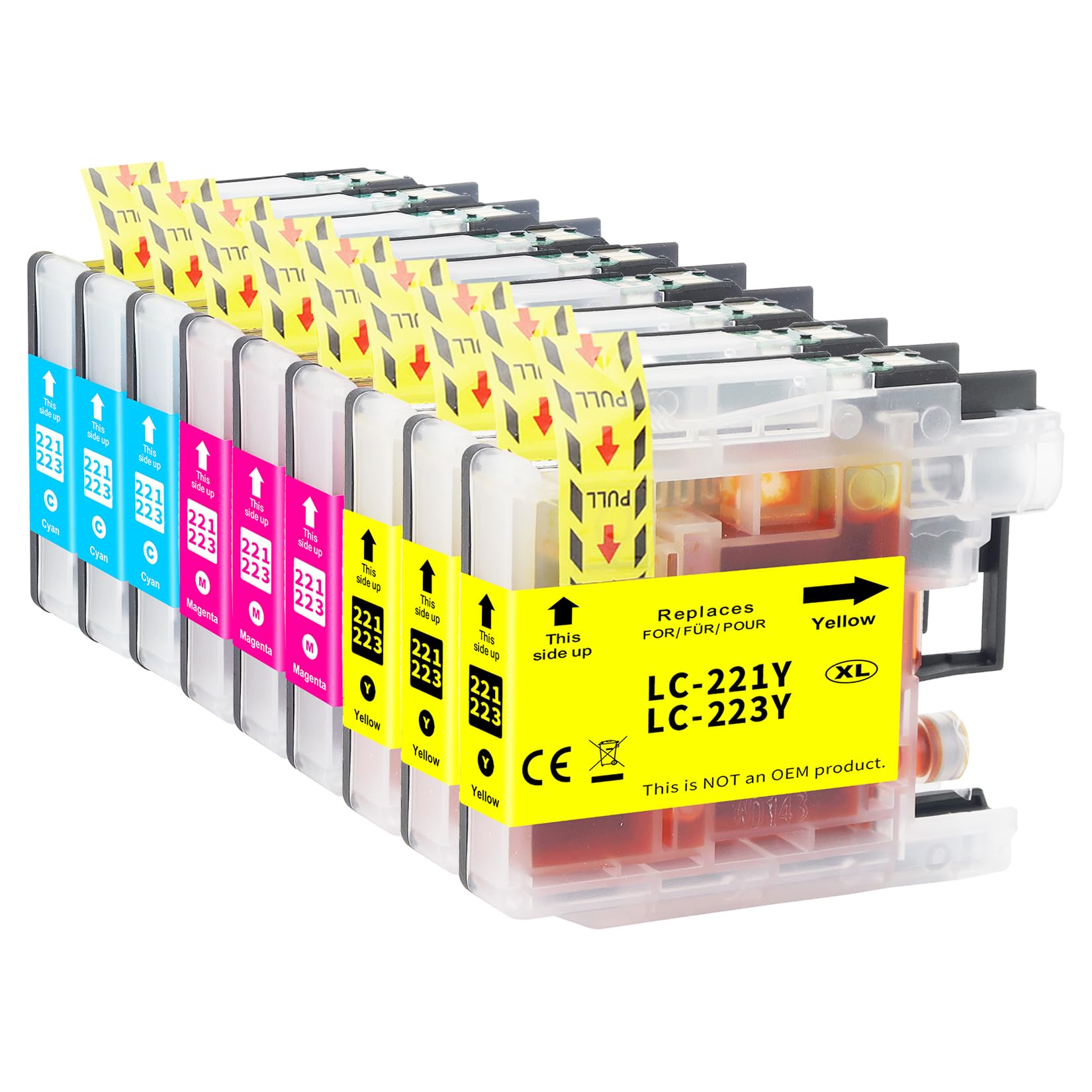 Yowell 9X LC223XL Farbe Patronen Kompatibel für Brother LC223 XL LC-223 Cyan Magenta Gelb Patronen für Brother MFC-J5320DW MFC-J4420DW DCP-J562DW MFC-J480DW MFC-J880DW DCP-J4120DW