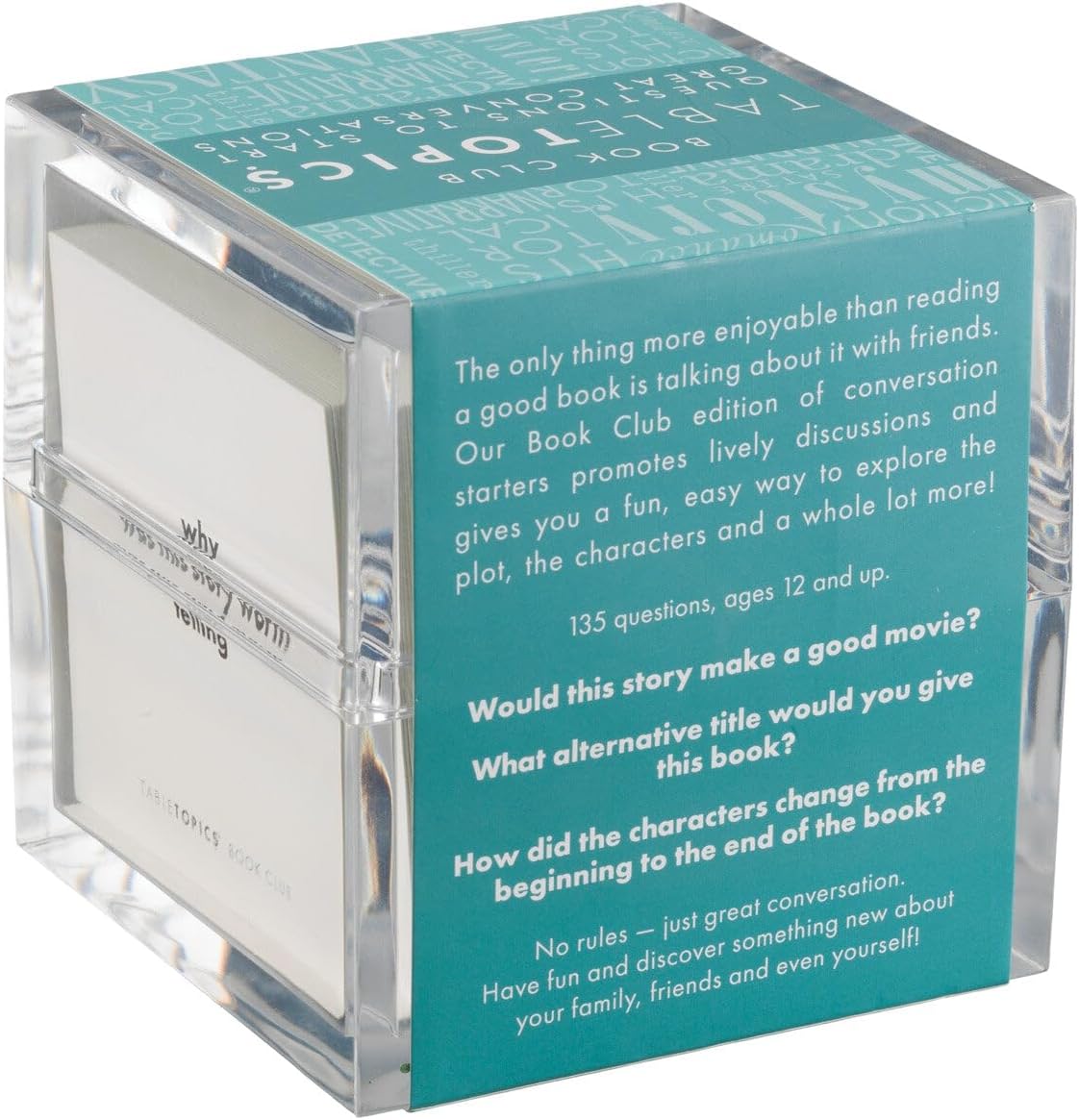 TableTopics Book Club Questions - 135 Conversation Starter Cards for Book Lovers, Reading Enthusiasts, Teachers, & Students, Inspiring Discussion Questions
