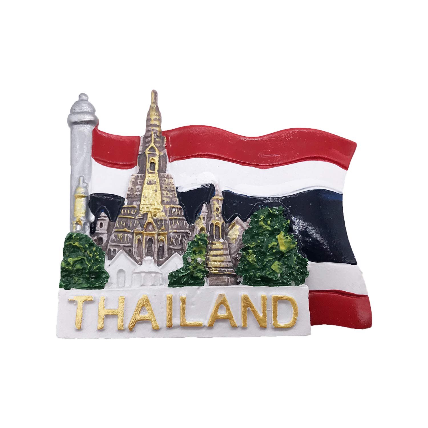 Wedare Magnet Souvenir 3D Flag Thailand Refrigerator Tourist Travel Handmade Resin Craft ic Stickers Home Kitchen Decoration Fridge Collection Gift