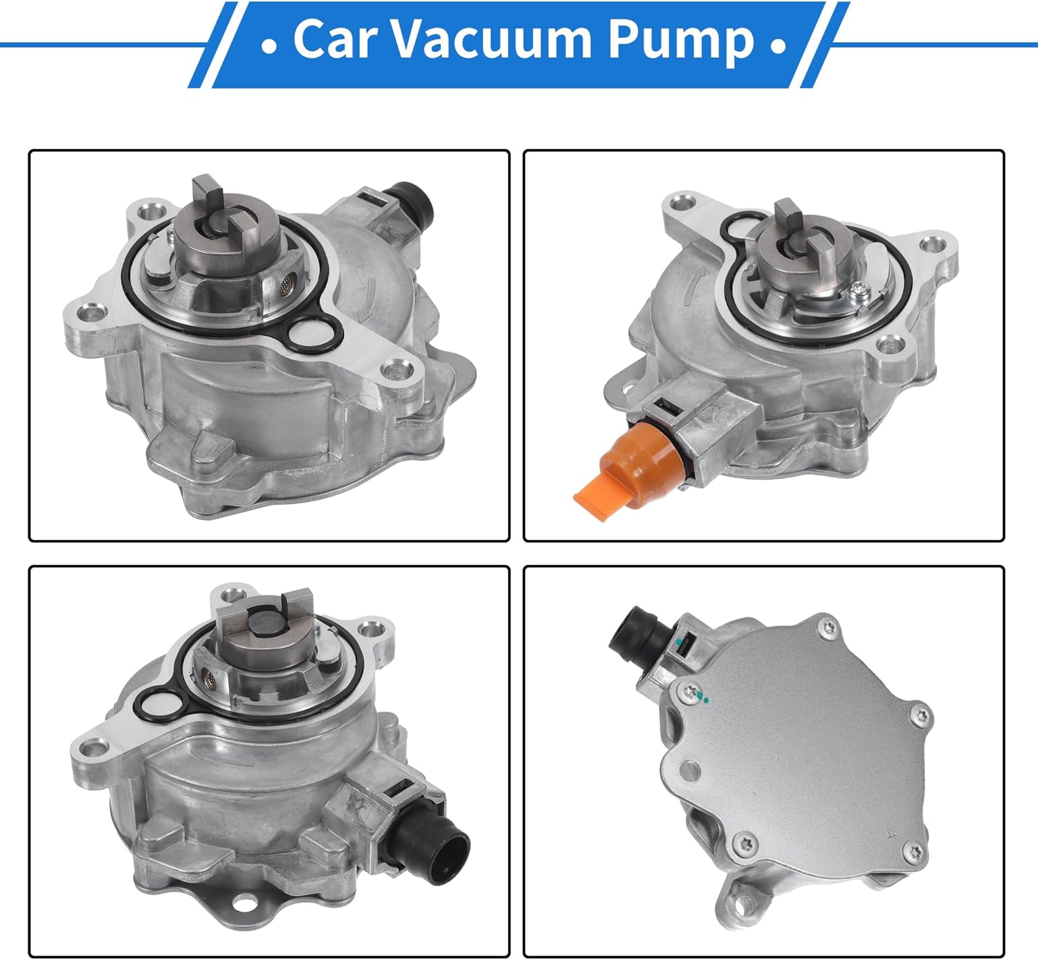 Brake Vacuum Pump No.BB5E2A451BD/BB5E2A451BC Engine Vacuum Pump for Ford Explorer 2012-2019 Aluminium Alloy Silver Tone 1 Pcs