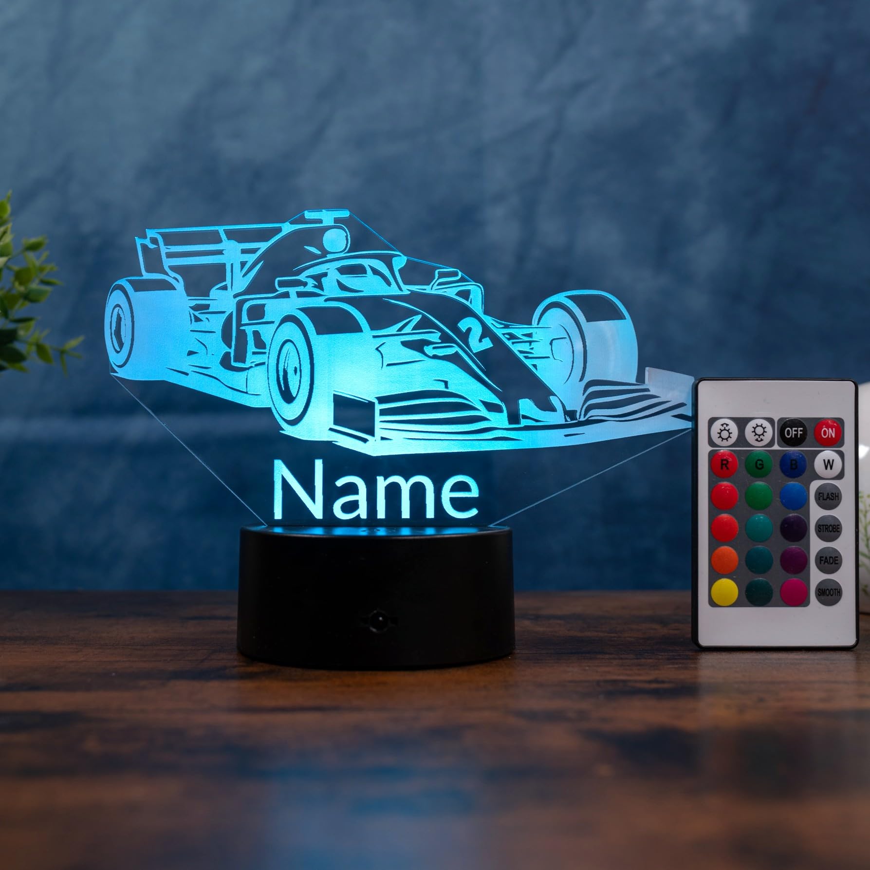 Formula 1 lampada personalizzata – Luce notturna a LED con nome, formula regalo auto per bambini e uomini, decorazione per cameretta dei bambini, camera da letto e appassionati di sport
