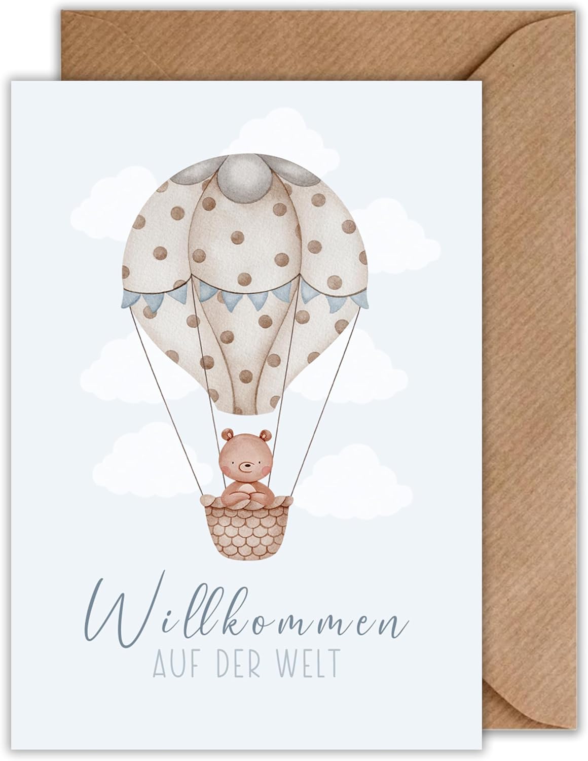 TUZELIYA Geschenktüte Zur Geburt - Willkommen Auf Der Welt Mit Karte