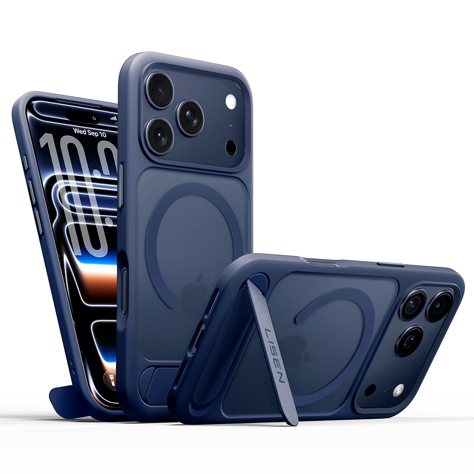 Coque iPhone Pro Max bleu LISEN rigide et fine - 8