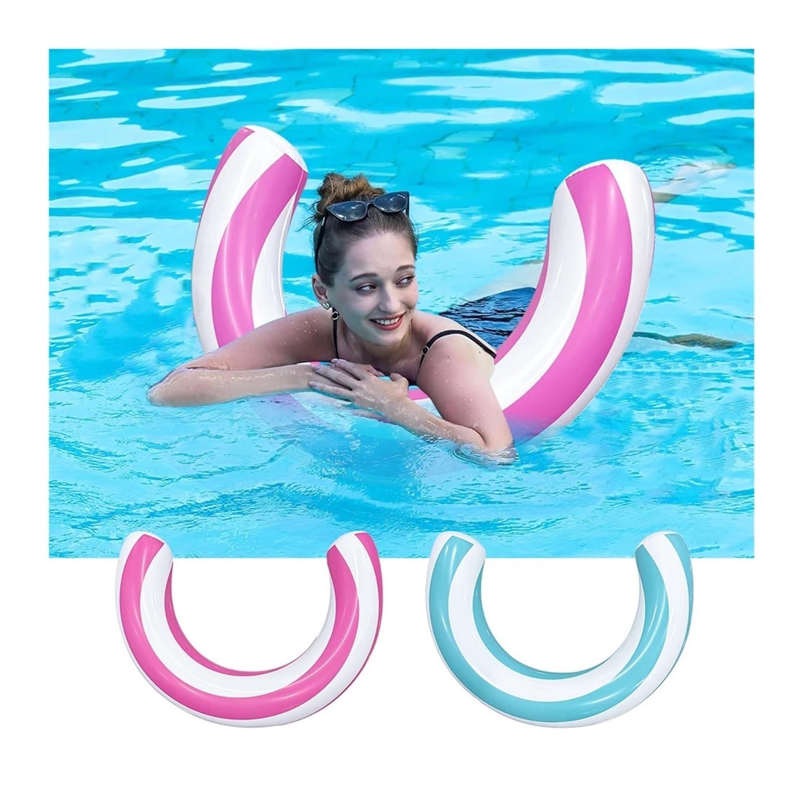 Poolnudel Hohl Schwimmnudel 1 PC U-förmiger aufblasbarer Auftriebsstab | PVC-Material, Schwimmen, Wassersportzubehör
