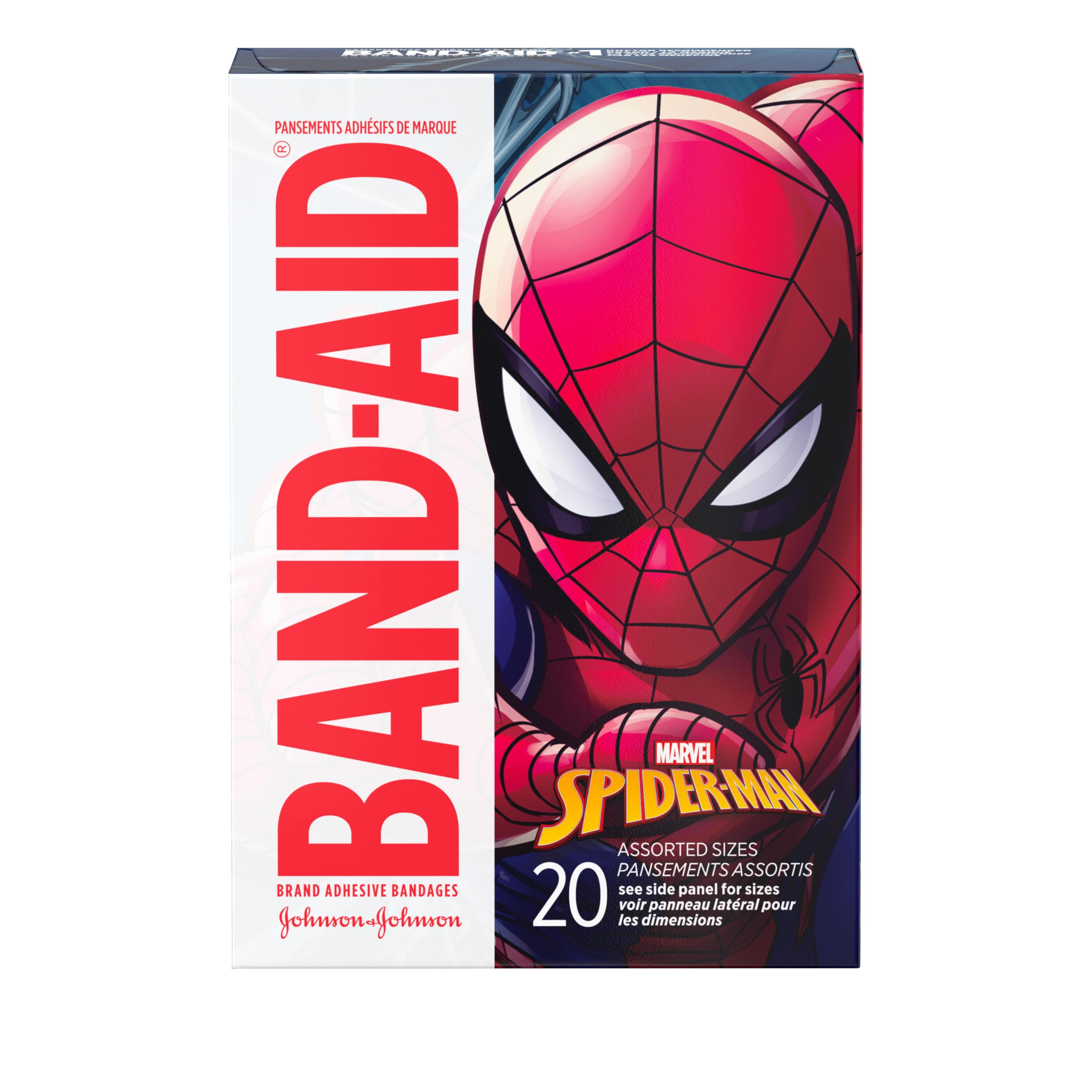 Band-Aid Marvel Spiderman Adhesive Bandages | Kids Bandages for Minor Cuts & Scrapes | Assorted Sizes | Fun Character Design | 20 Count-image-4