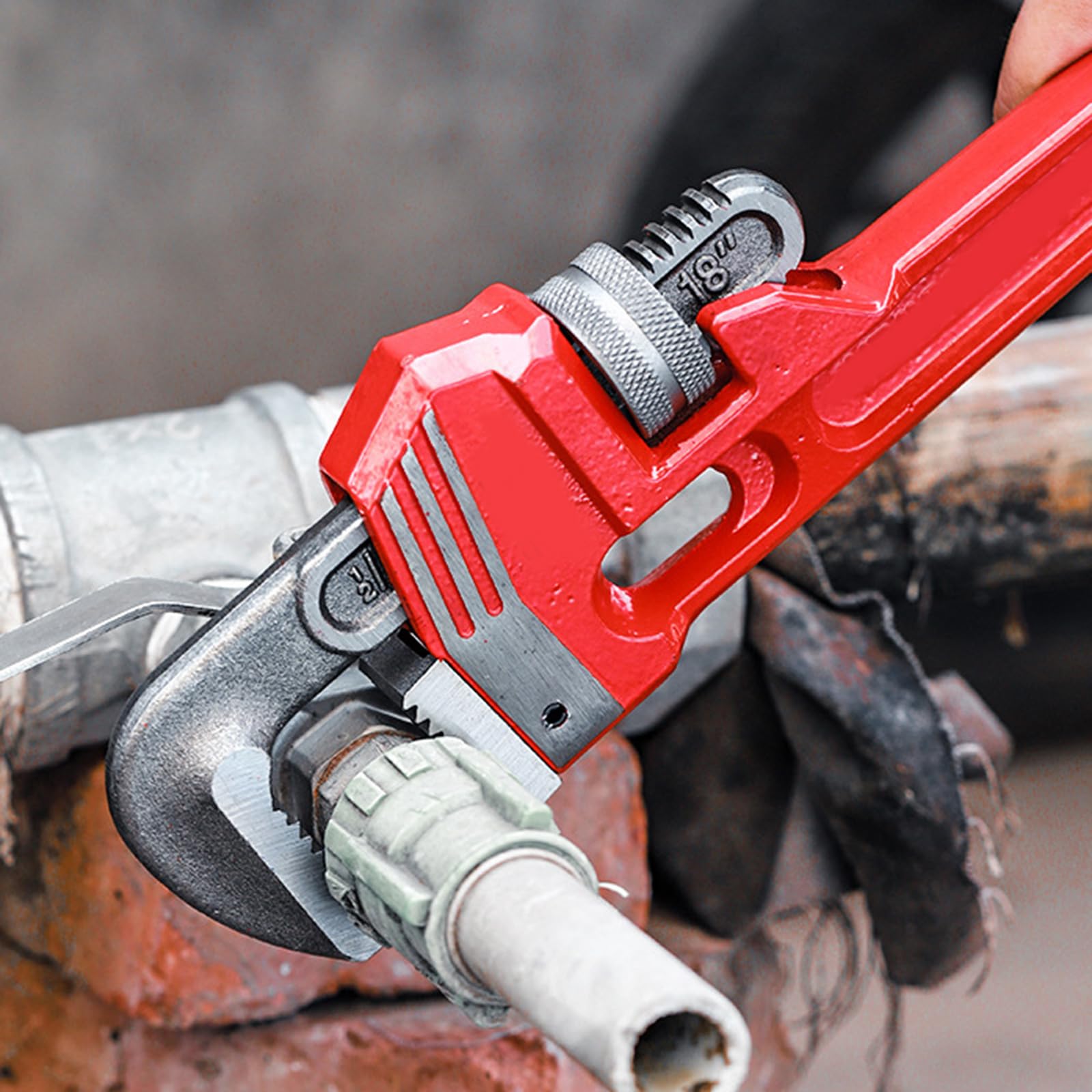 Wytrzymały klucz do rur prostych, regulowane klucze hydrauliczne do różnych rozmiarów rur, trwała konstrukcja do zastosowań hydraulicznych