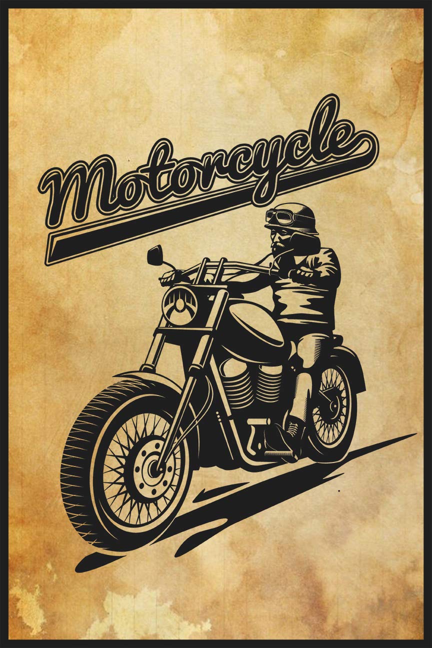 Wildmark Motorcycle Bike Rider Vintage Style Laminated Wall Poster for Home and Office (Brown, 12x18 inches, Paper) (B08LHJ6GN2) Amazon Price History, Amazon Price Tracker