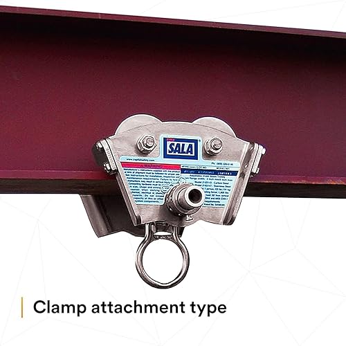 Miniatura 3 de 3M DBI-SALA 2103147 Conector de anclaje, carretilla, acero inoxidable, se adapta a vigas en I de 3 a 8 pulgadas de ancho, hasta 11/16 pulgadas de