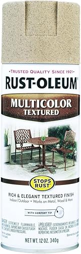 Rust-Oleum Pintura en aerosol para bizcocho del desierto con textura multicolor para antióxido, 12 onzas