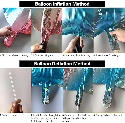 Miniatura 7 de Globos negros de 40 pulgadas con el número 1 para helio, globos negros gigantes para decoración de fiesta de cumpleaños, aniversario, baby shower,