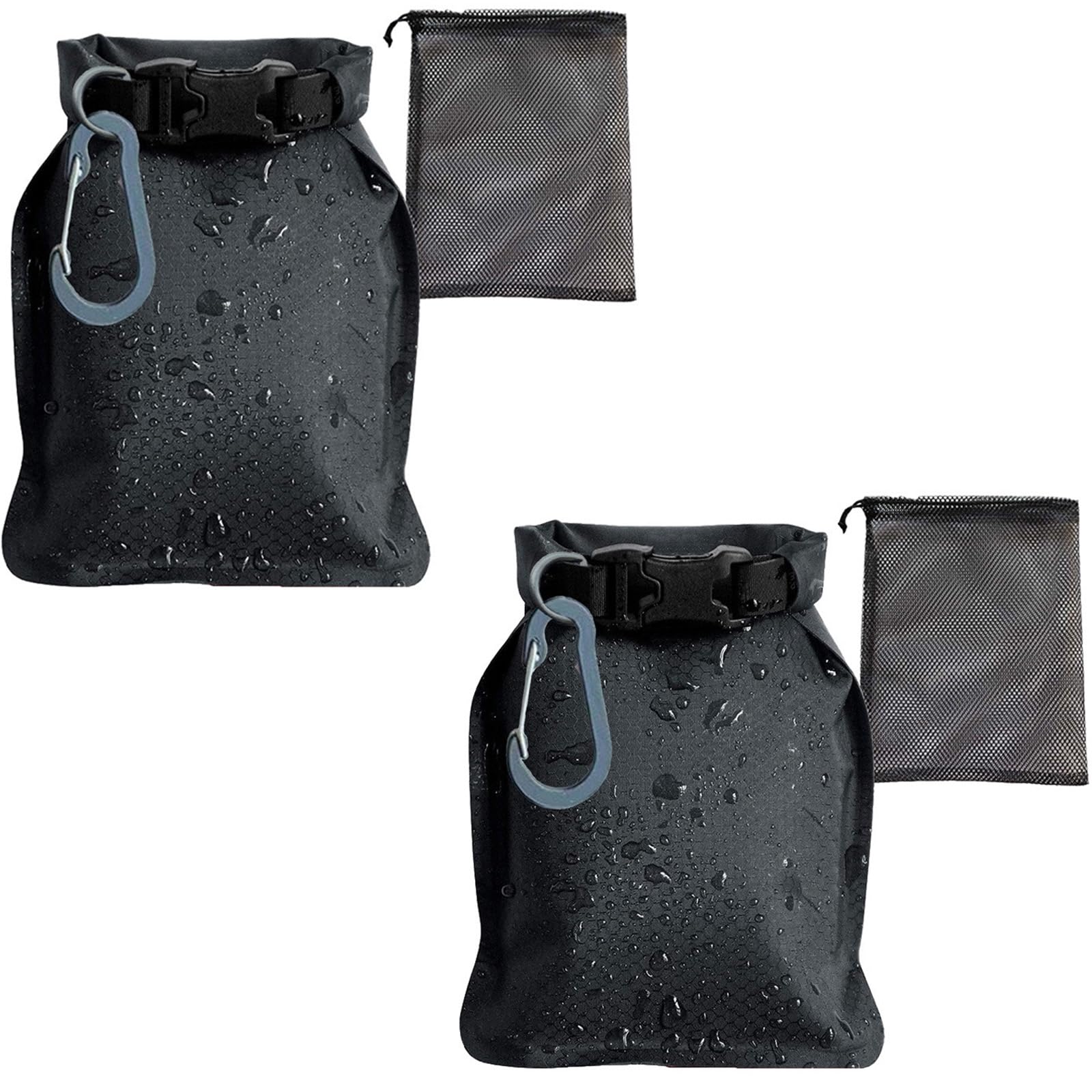 SANTUO 2Pcs Travel Soap Bags, Waterproof Leakproof Quick Drying Soap Bar Bag with Foaming Mesh Pouch, Hanging Carabiner, Portable Sealing Soap Holder for Travel, Camping, Outdoor