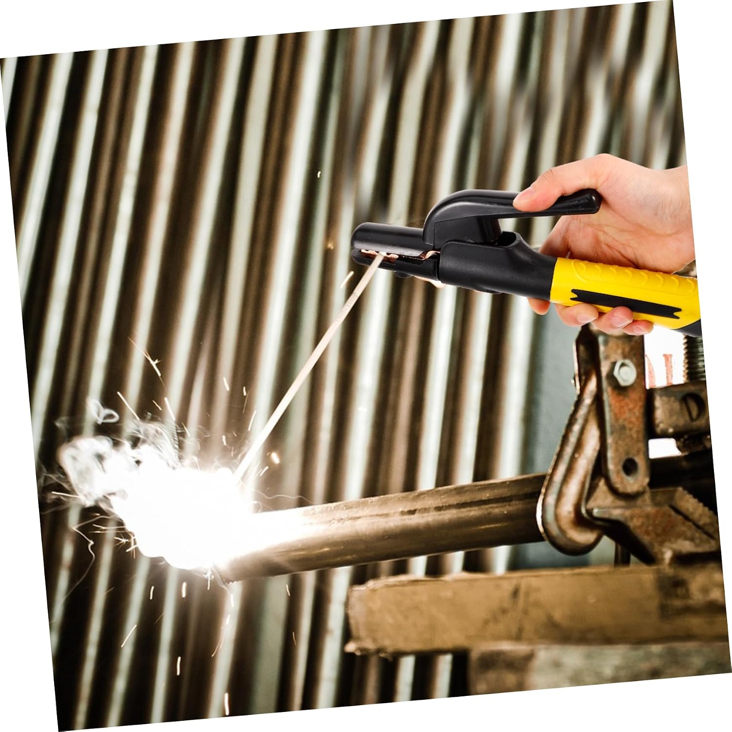 Heavy Duty Welding Clamp Holder Electrode Clamp Accessories for Welder Dual Handle Jaw Pliers