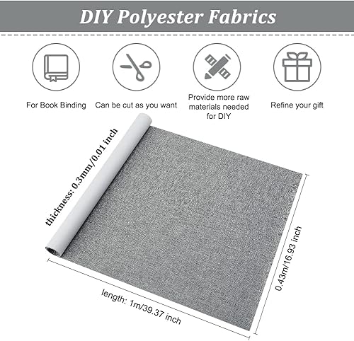 Vista 79 de OLYCRAFT 39.4 x 16.9 pulgadas, tela de imitación de cuero verde oliva para encuadernar libros, superficie de terciopelo con respaldo de papel, tela