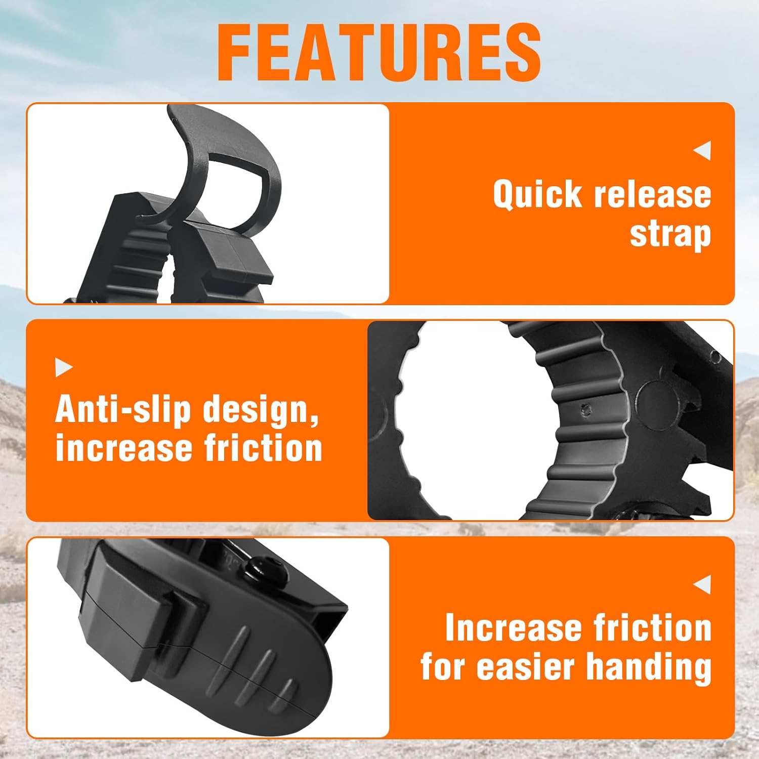 Molle Panel Shovel Mount for Truck Bed, Quick Release Rubber Clamp Kit for 29-36mm Diameter Shovel Axe Flashlight Tool Holder for Off-Road Vehicles Trucks UTV ATV Roof Rack Organization 2 Pairs