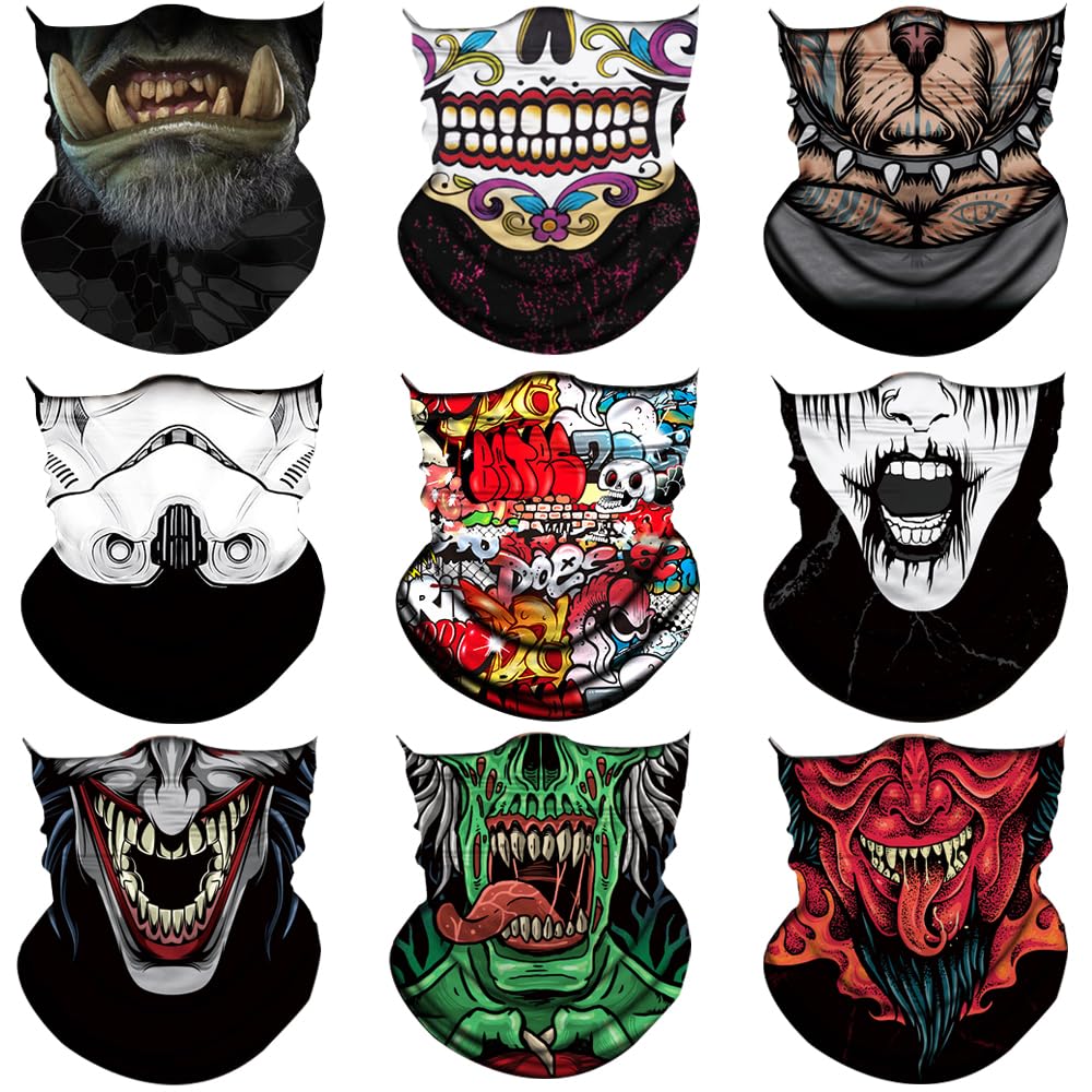 Neck Gaiter Mask,UV Protection Bandana Gator Face Cover Covering Mask,Tube Scarf,Neck Warmer Balaclava,Headband