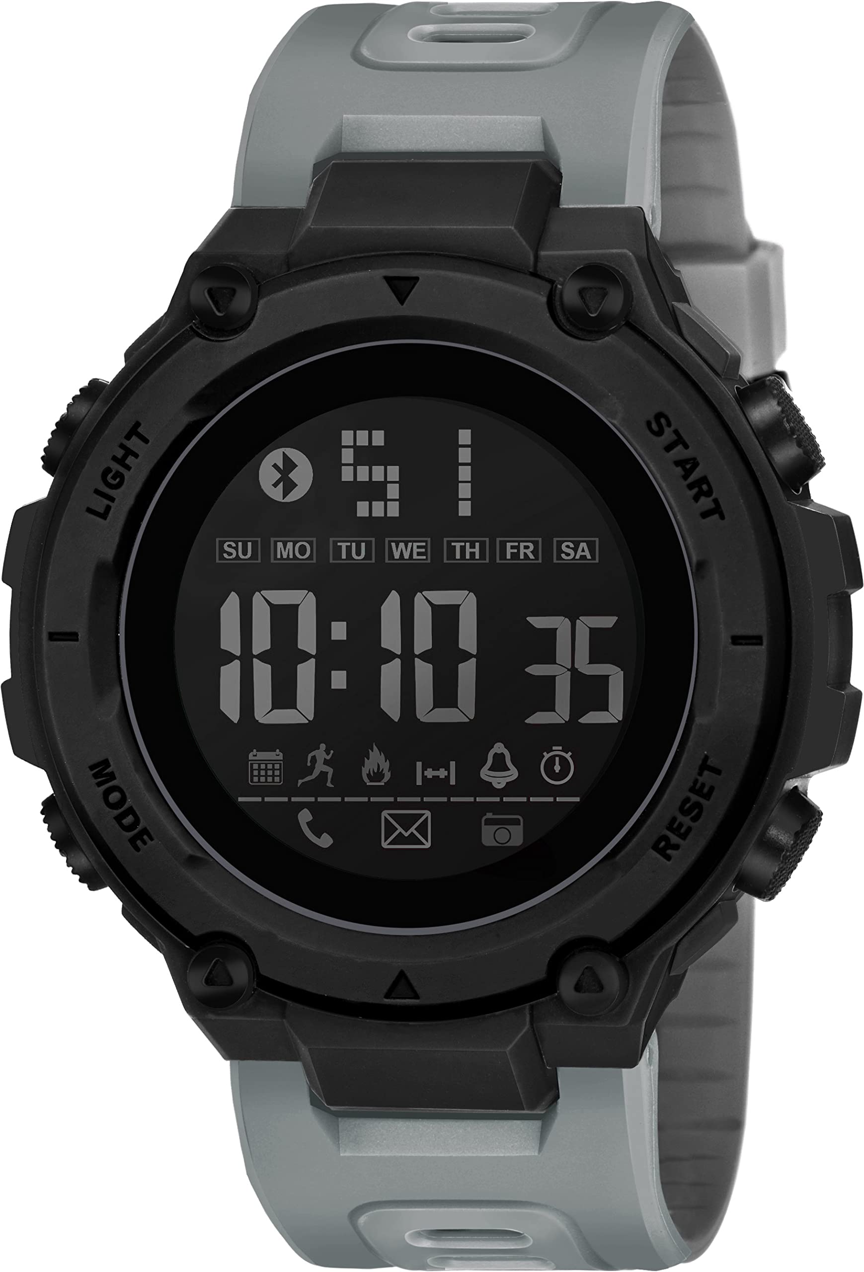 Shocknshop Digital Rubber Sports Stylish Multifunctional Electronic LED Black Dial Wrist Watch for Men Boys -WCH78 (Grey) (B0BW3QK4XR) Amazon Price History, Amazon Price Tracker