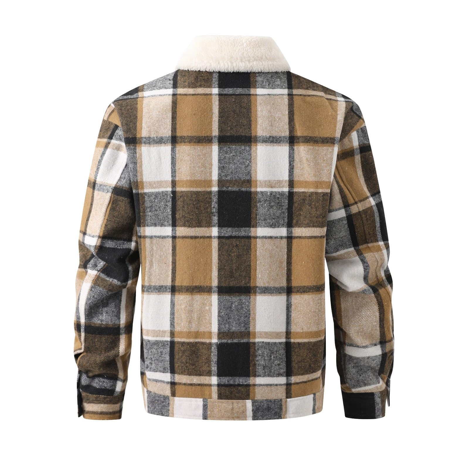 Chemise en flanelle à carreaux à manches longues pour homme