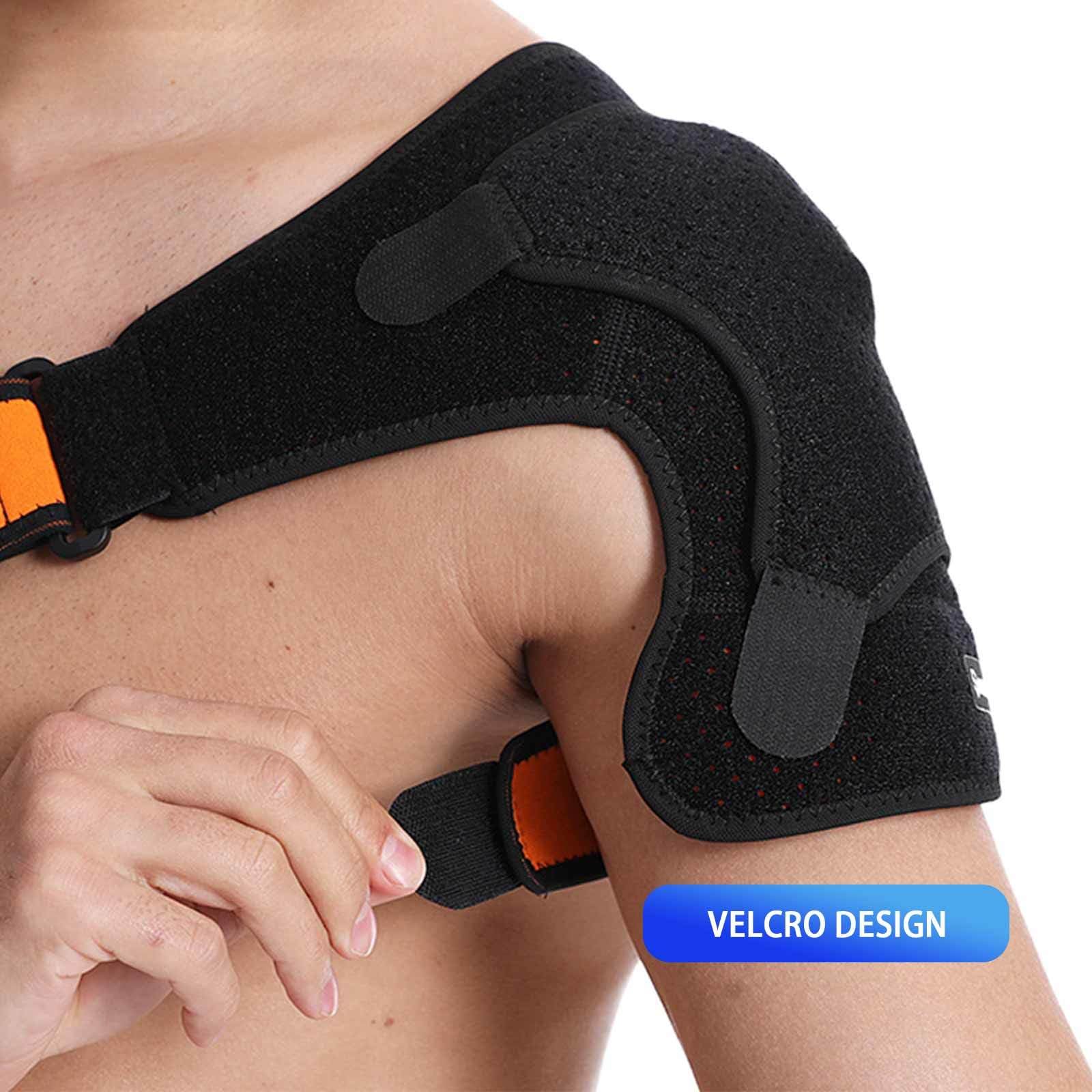 Schulterstütze - Schulter-Wegfahrsperre für Gerissene Rotatorenmanschette, AC-Gelenk-Schmerzlinderung, Luxation – Verstellbar, Passend für Männer, Frauen – Schwarz – Einheitsgröße