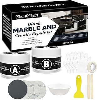 Black Marble and Granite Repair kit - Professional Quartz Countertop, Ti...