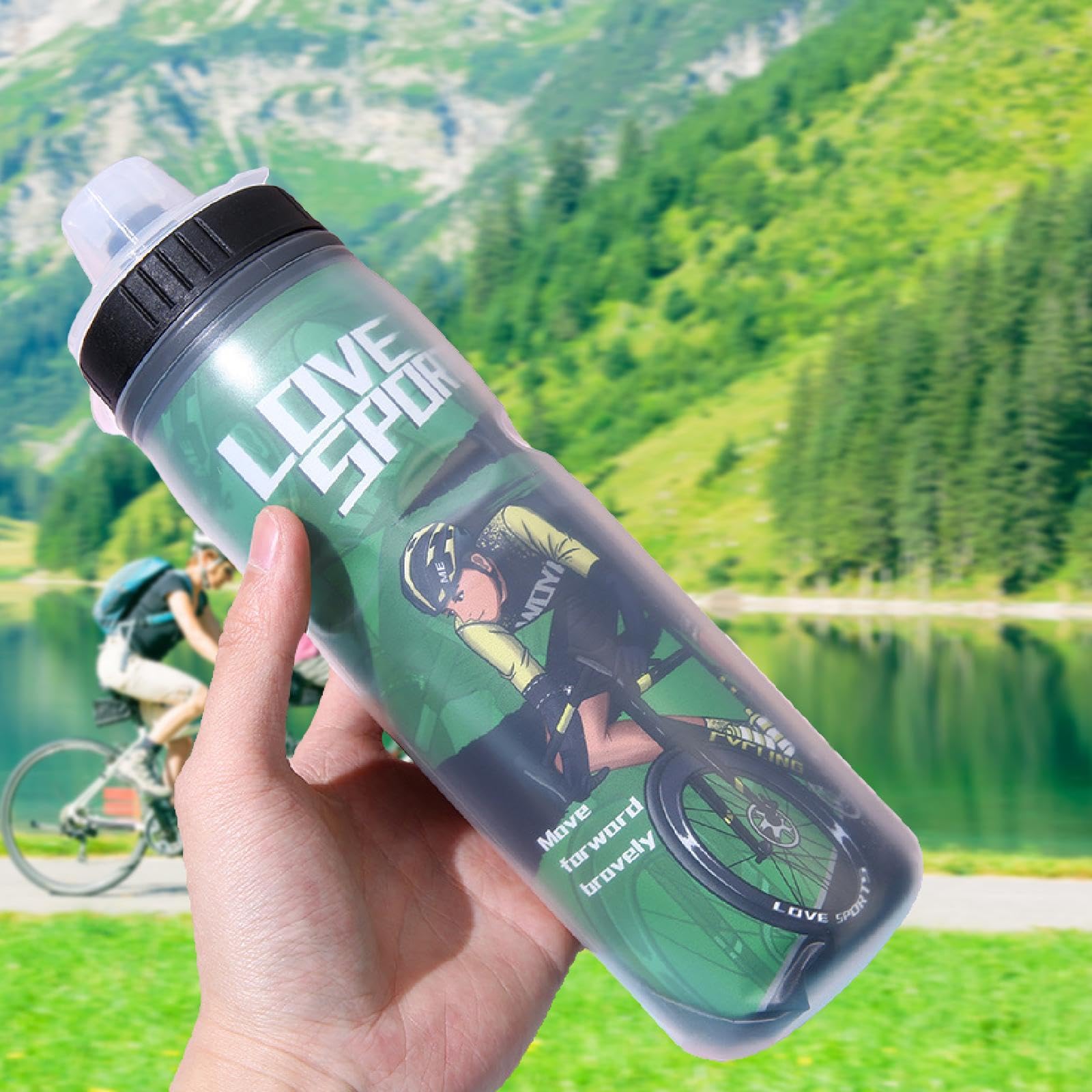 Bike Water Bottle Portable 600 ml Squeeze Bottle for Running Cycling Workout| Sports Equipment | Outdoor Sports Gear | Exercise Gear-picture-11