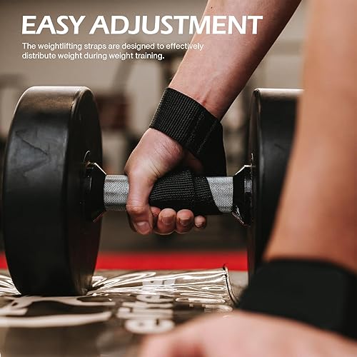 Miniatura 5 de Correas de levantamiento para levantamiento de pesas, correas de muñeca de levantamiento para entrenamiento de fuerza de gimnasio para hombres
