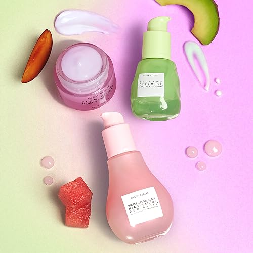 Miniatura 3 de Glow Recipe Glow Essentials de Mikayla - Gotas de rocío iluminadoras de niacinamida de sandía  crema facial de ácido hialurónico ciruela  suero