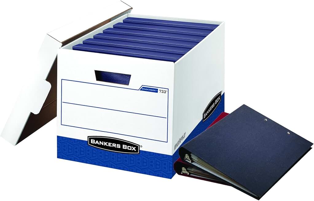 storage boxes for 3 ring binder