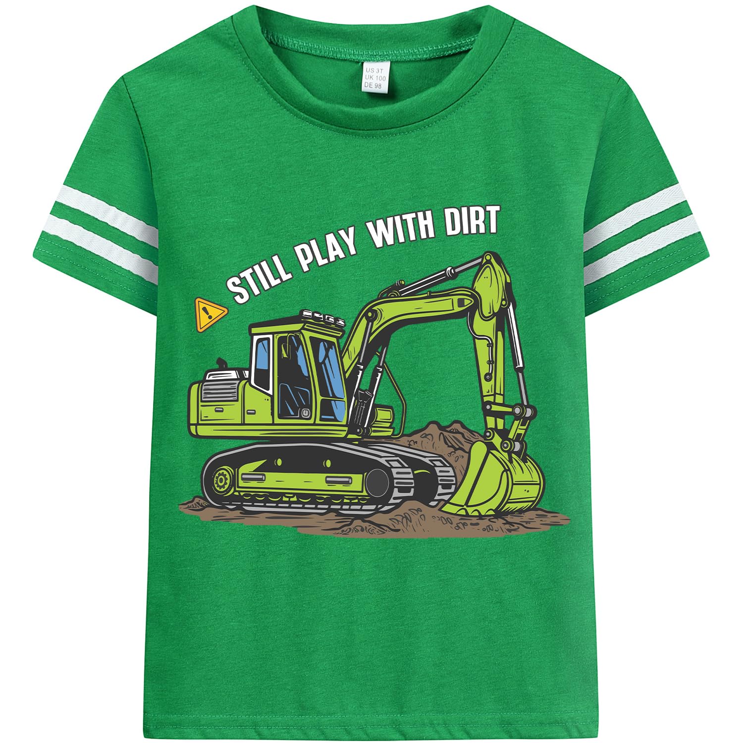 Boys T-Shirt Tee for Kids Short Sleeves Shirt Tractor Excavator Monster Truck Tops Clothes Cotton 2-7T