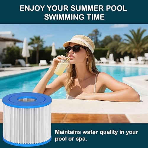 Miniatura 4 de Filtro de repuesto tipo para bañera de hidromasaje compatible con Lay-Z-Spa, Coleman SaluSpa 90352E 58323 90427E, bañera de hidromasaje inflable,