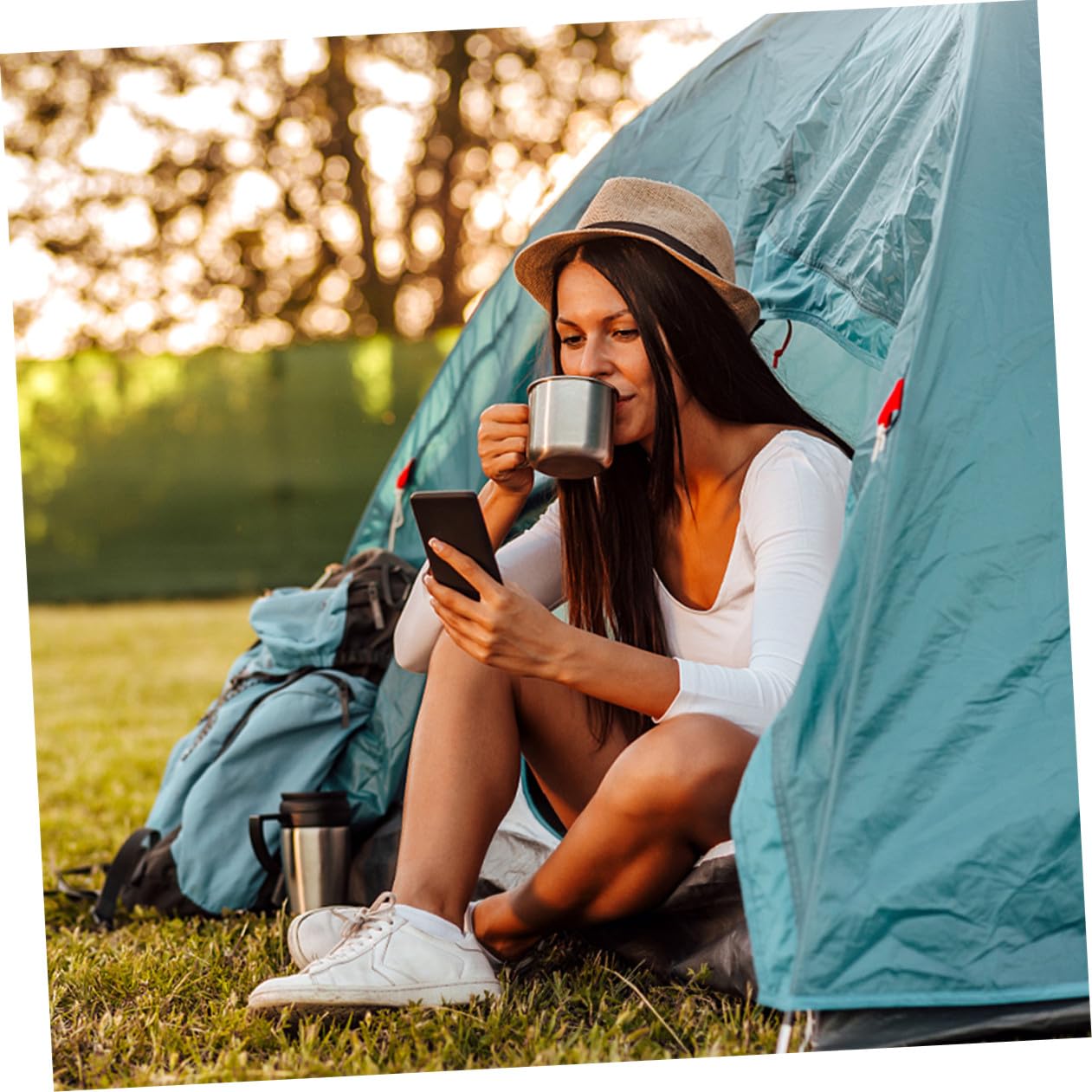 Toyvian Casserole de Camping Pliable en Acier Inoxydable, Lot 8 Pièces | Vaisselle Portable pour Randonnée et Activités Outdoor, Ensemble Argenté Résistant à L’usure, Halloween