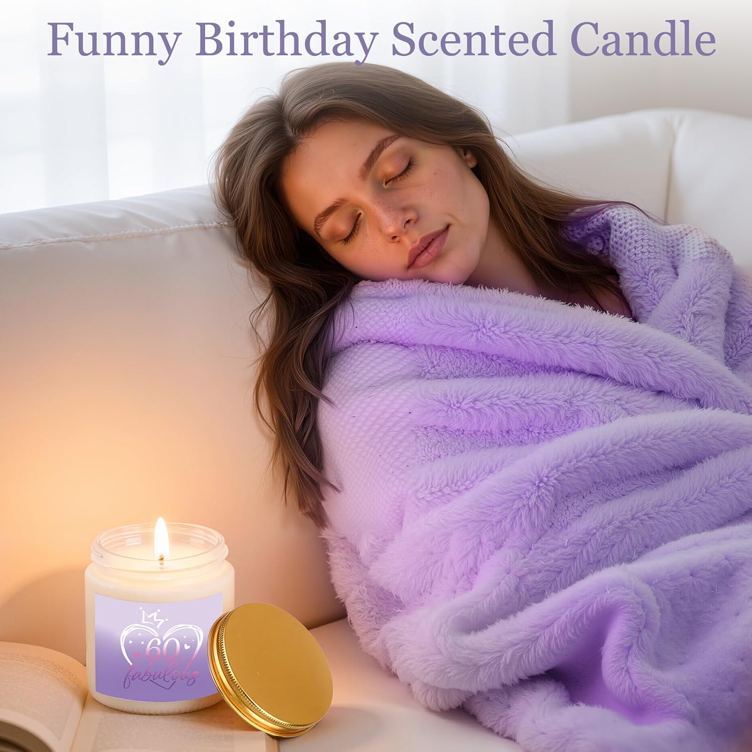60th Birthday Gifts for Women, Vintage 1966 Happy 60th Birthday Gifts Basket for Women Unique Gift Idea for 60 Year Old Female, Mom, Wife, Grandma, Meaningful BDay Gift Turning 60 Year Old, Purple image 5