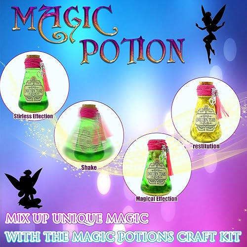 Miniatura 2 de Kit de pociones mágicas de hadas para niños, 20 botellas más grandes, pociones mágicas que cambian de color de brujas, kit de manualidades,