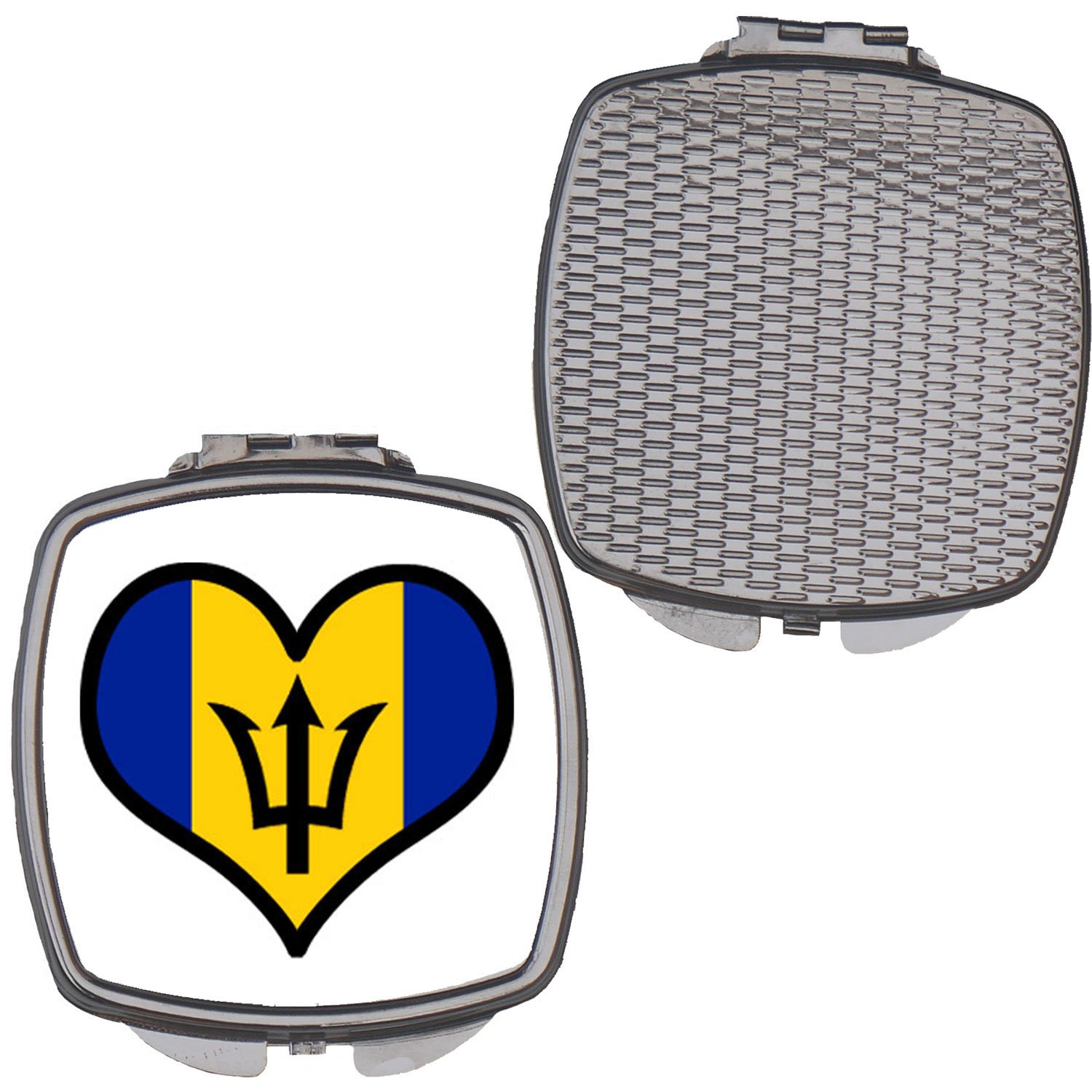 Barbados Heart Ladies Compact Makeup Mirror Gift