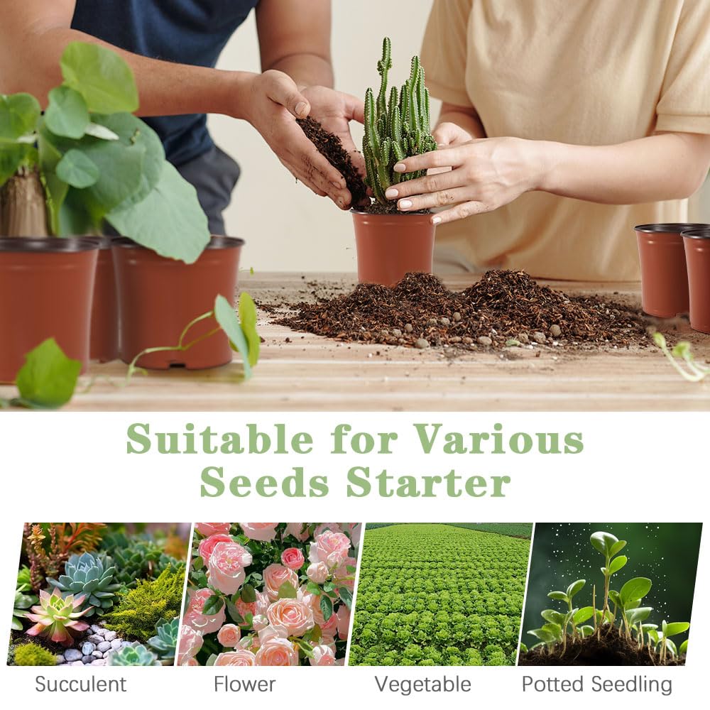 Amazon.com: Bluckincle 100 Pcs Plant Nursery Pots, 4 Inch Small