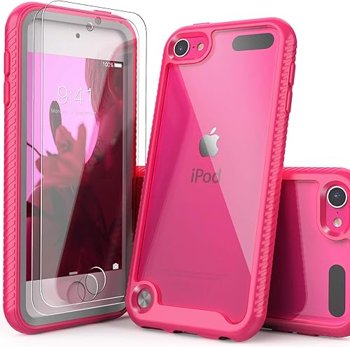 IDYStar - Funda híbrida para iPhone 11 con protector de pantalla de vidrio templado, funda híbrida de prueba de caídas con soporte para tarjeta,