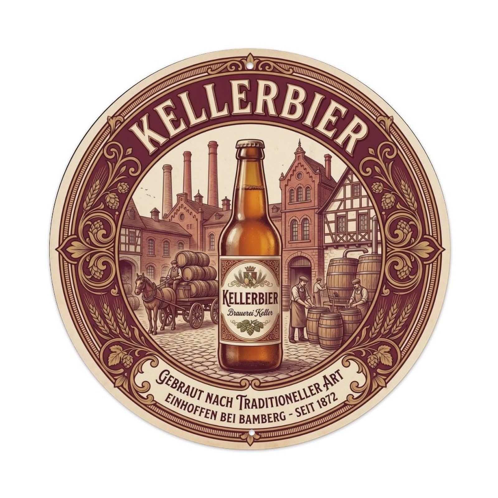 Vintage Kellerbier Cellar Beer Brewery Festival Brew Metal Tin Sign
