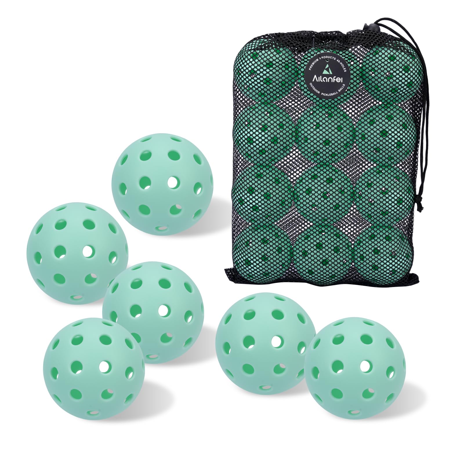 Pickleball Balls 6 Pack | 12 Pack- 40 Holes Outdoor Pickleball with Bag, Perfectly Balanced, High Bounce, Crack-Resistance，USAPA Standard - Multiple Colors