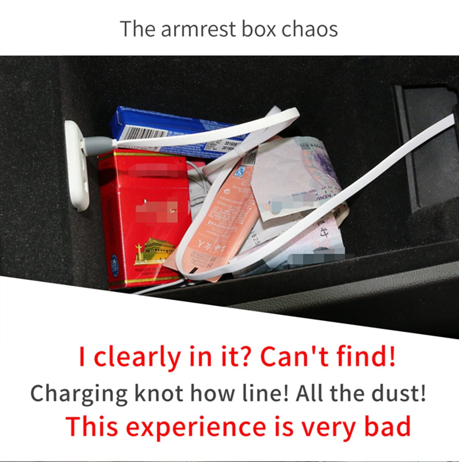 Zentrale Aufbewahrungsbox Kompatibel Mit CR-V 2023, Auto-Innenzubehör, Armlehnen-Aufbewahrungsbox, Mittelkonsolen-Organizer, Tablett-Organizer, Aufräumen