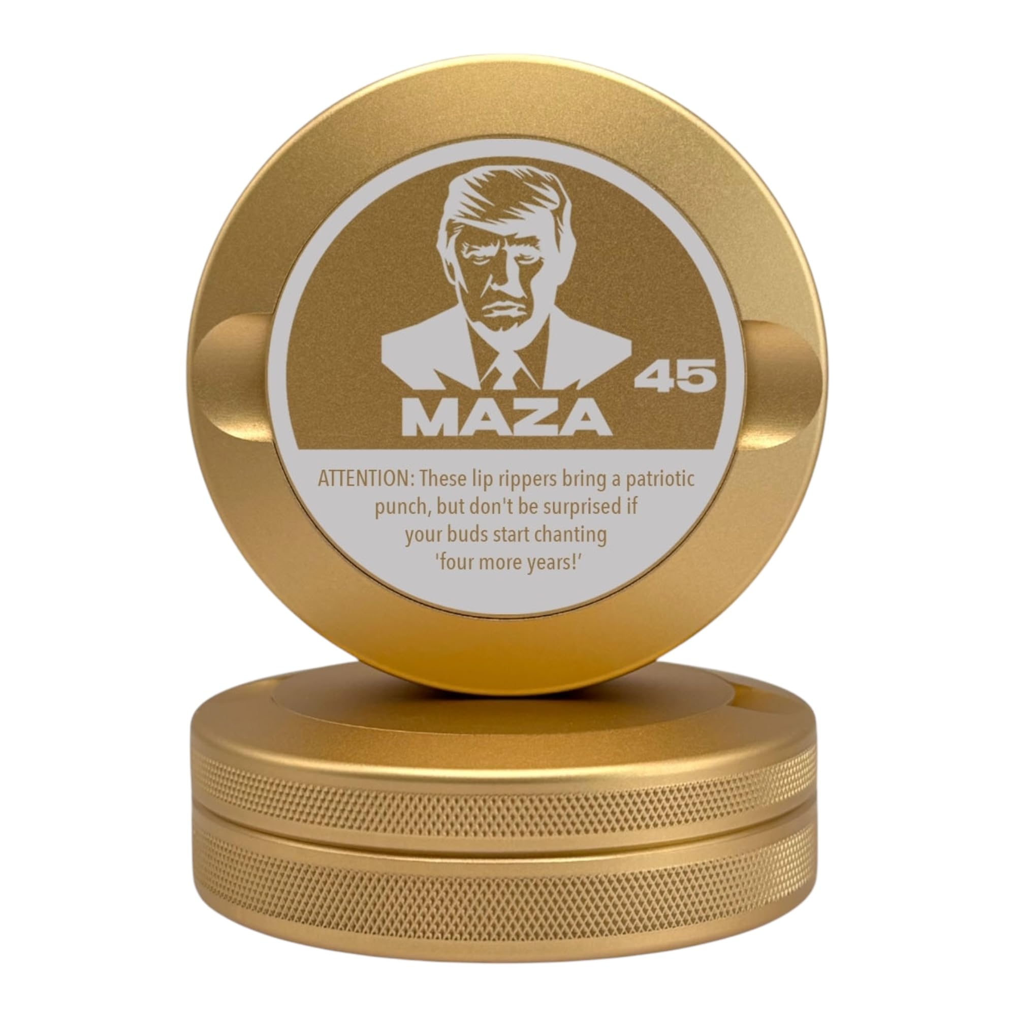 Edition 007: MAZA | Snus Can | Snus Container | Zyn Metal Can | Metal Zyn Container | Zyn Holder | Metal Snus Container | Smell Proof Container | Aluminum Zyn Container (Champagne Gold)