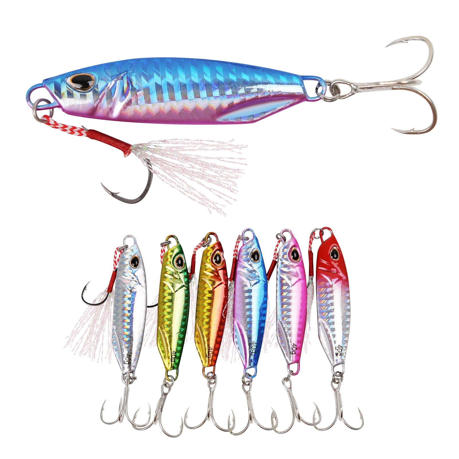 6PCS Slow Jigging Pitching Lures Vertical Jigs Saltwater Artificial Bait Boat Fishing Lures Vertical Jig Saltwter Jigg Lure