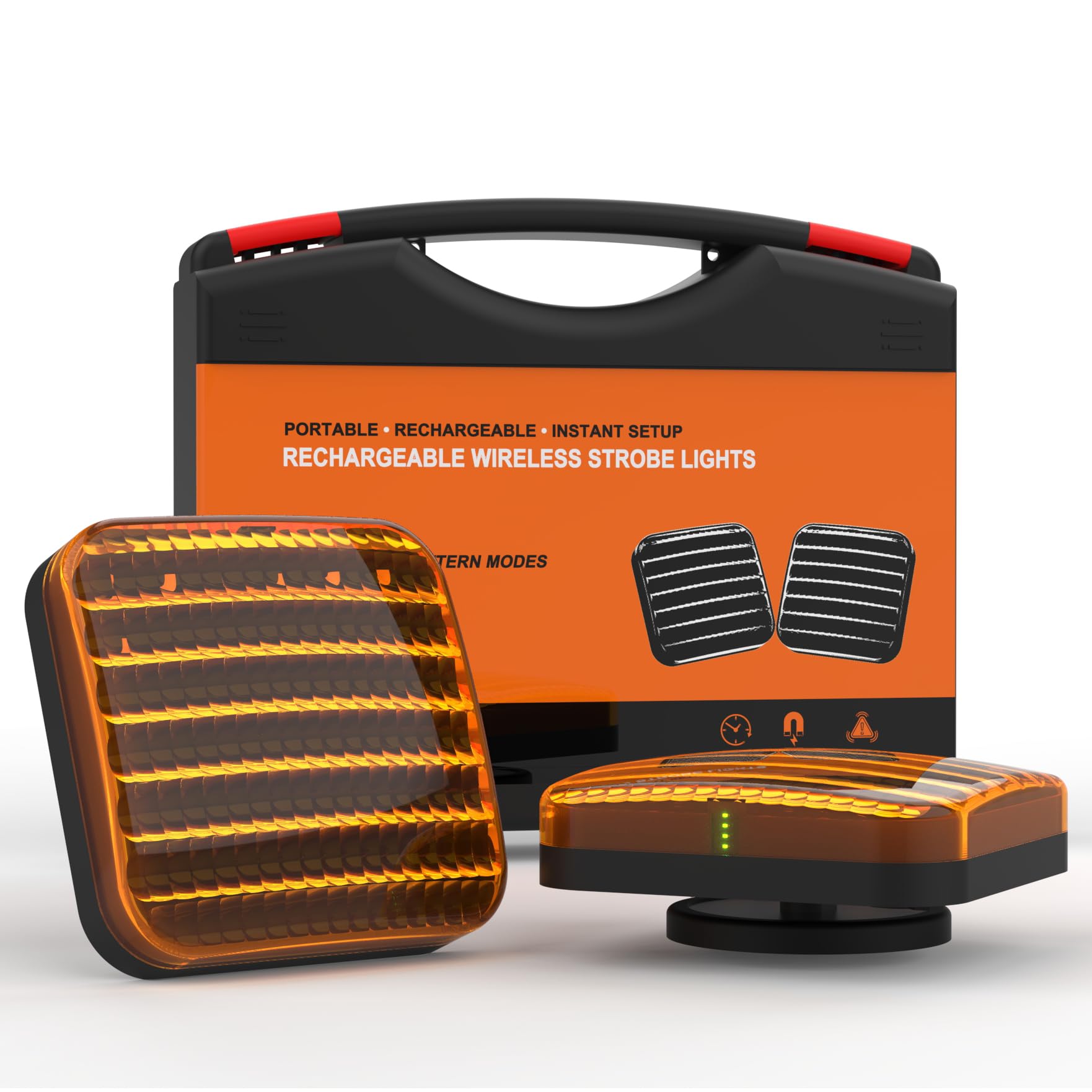 Wireless Magnetic Strobe Lights For Trucks Amber LED Trailer Light