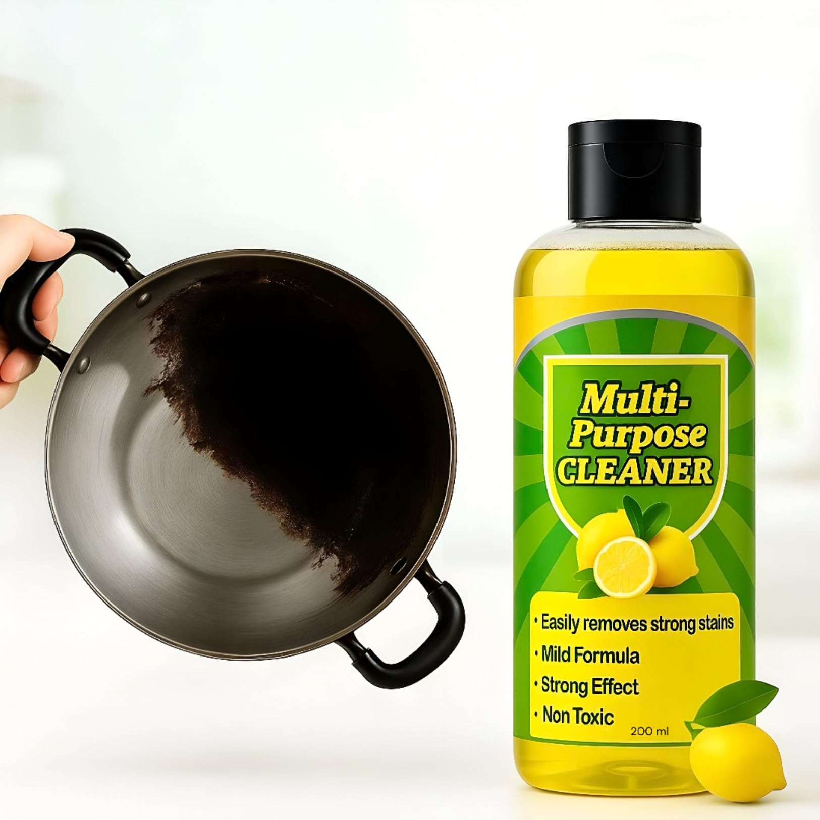 Multipurpose Cleaner Liquid 100ml | All Purpose Household Cleaning Solution | Removes Tough Stains, Oil, Grease & Dirt | Kitchen Cleaner, Bathroom Cleaner, Tile Cleaner & Surface Cleaner for Home-image-40