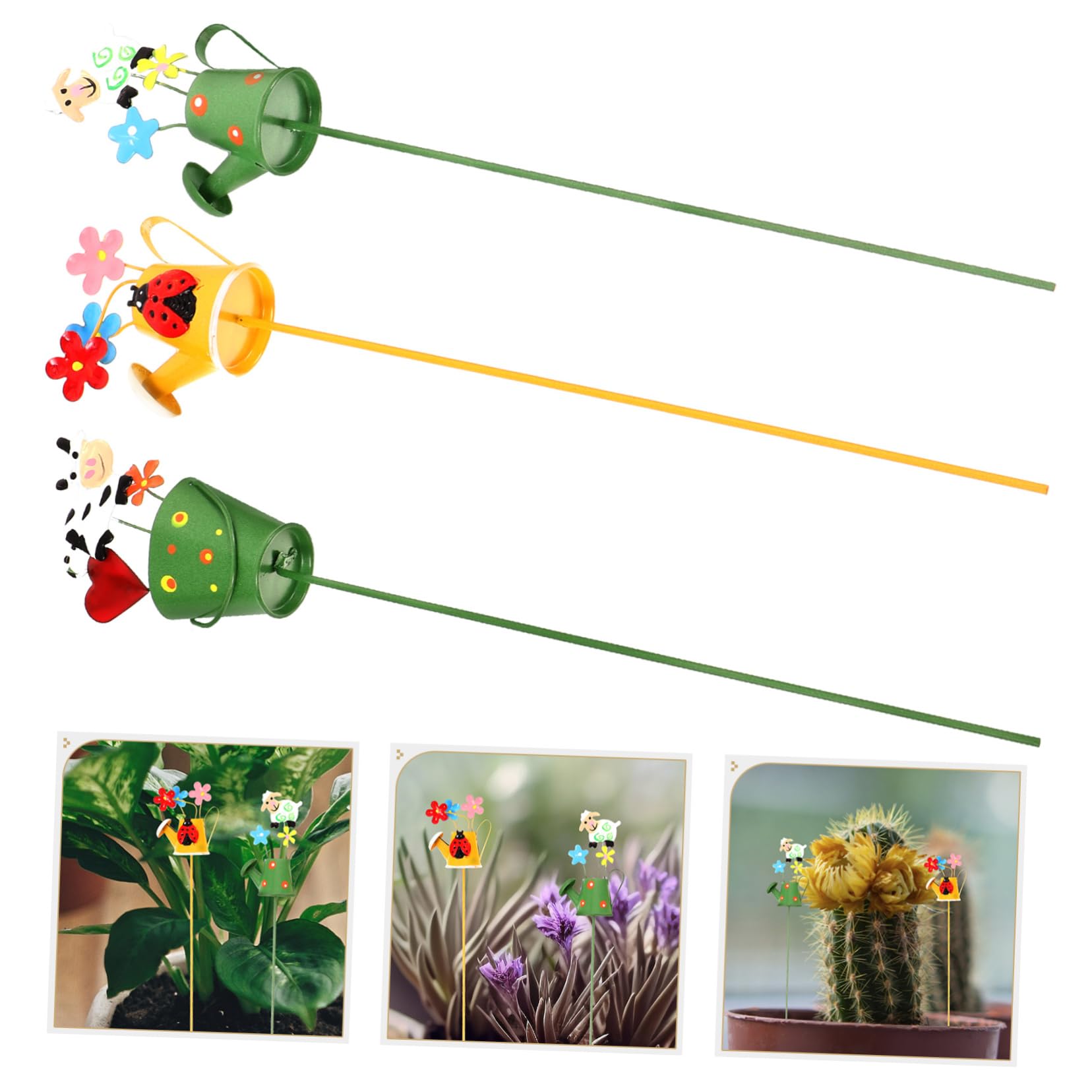 Toyvian 5 Sätze Gartenstecker Wetterfeste Gartenornamente Eimer Und Gießkanne Form Für Gartendekoration Für Blumenbeete Für Gartenliebhaber 3 Stücke * 5