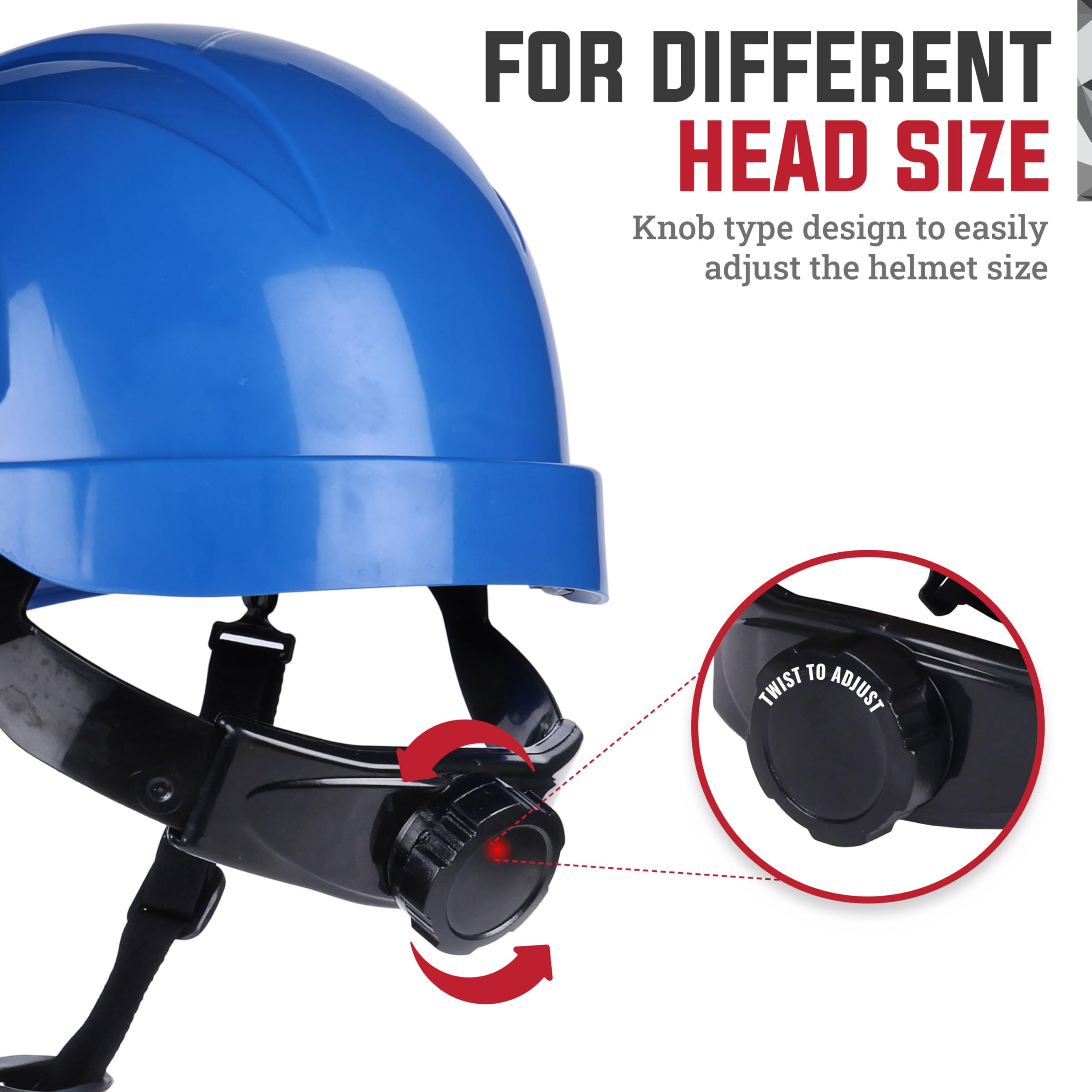 Bison Life TorShell - Casco di sicurezza in ABS, con imbracatura in nylon e cricchetto, protezione leggera per la testa, per costruzione, estrazione mineraria e manutenzione